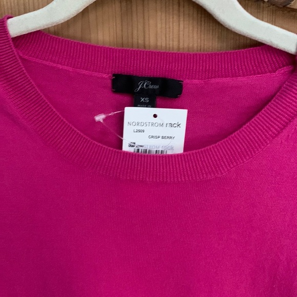 J Crew 💕 Hot Pink Cotton Sleeveless Tank Blouse XS Barbie Pink Crisp Berry NWT - Picture 6 of 11